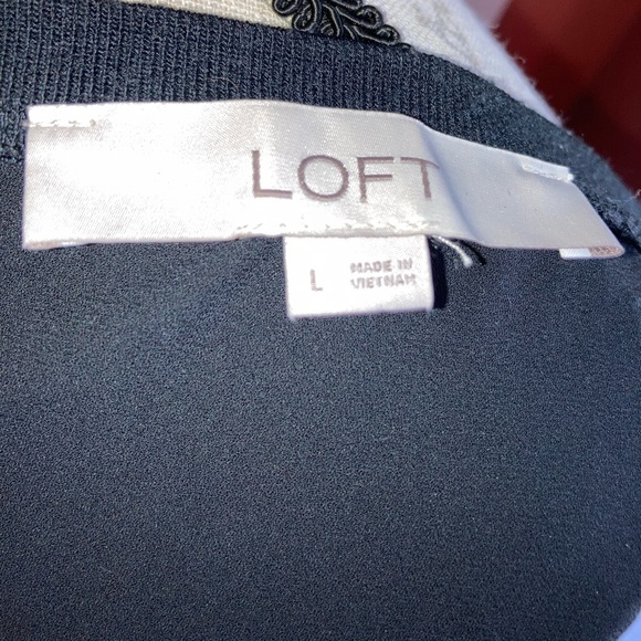 Loft Sleeveless Shell Blouse Top Black sz Large - Picture 6 of 7